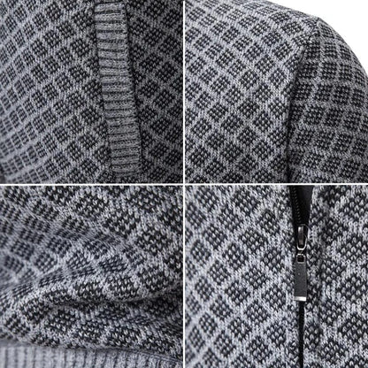 Evarno™ Men's Full-Zip Sweater with High Neck