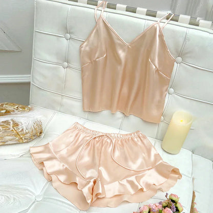 Jessa™ Complete Pajama Set with Satin Top and Shorts