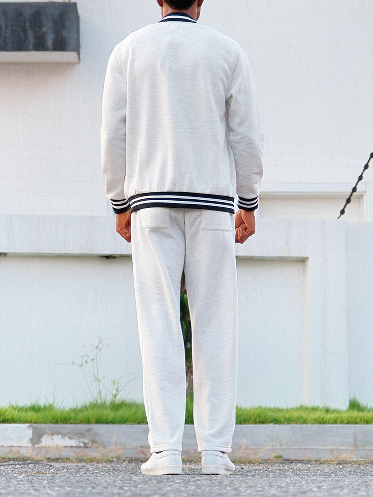 Demerio™ Elegant Men's Striped Jacket and Pants Set