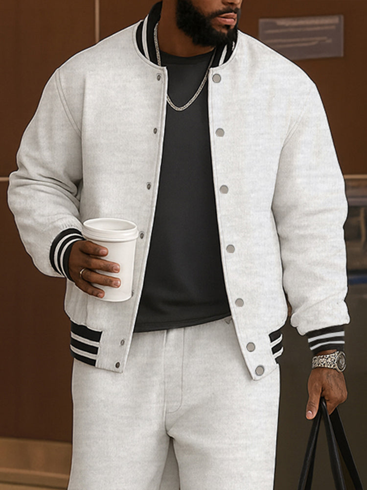 Demerio™ Elegant Men's Striped Jacket and Pants Set