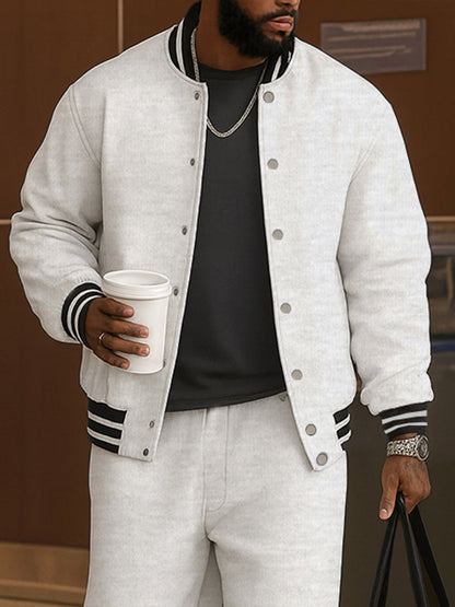 Demerio™ Elegant Men's Striped Jacket and Pants Set
