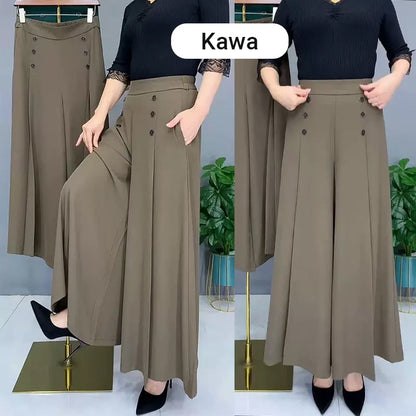 Nell™ Elegant Pleated Wide Leg Pants