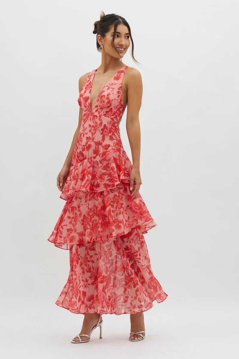 Haven™ Elegant Floral Midi Dress