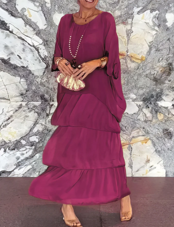 Quivira™ Elegant Fluid Maxi Dress for Women with Light Fall