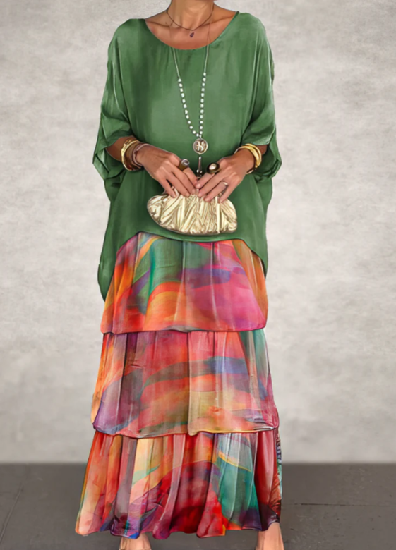 Quivira™ Elegant Fluid Maxi Dress for Women with Light Fall
