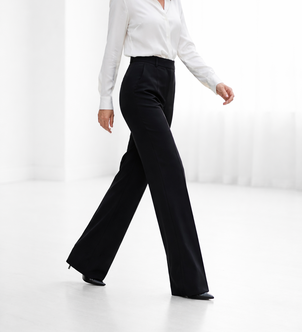 Yarevée™ High-Waisted Straight Cut Trousers