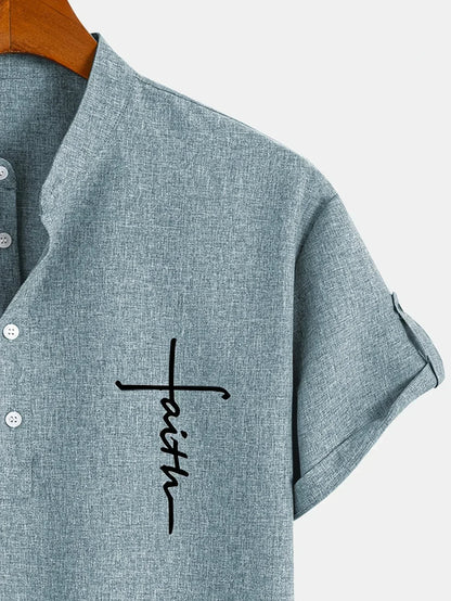 Hayes™ Elegant Short-Sleeve High-Collar Shirt