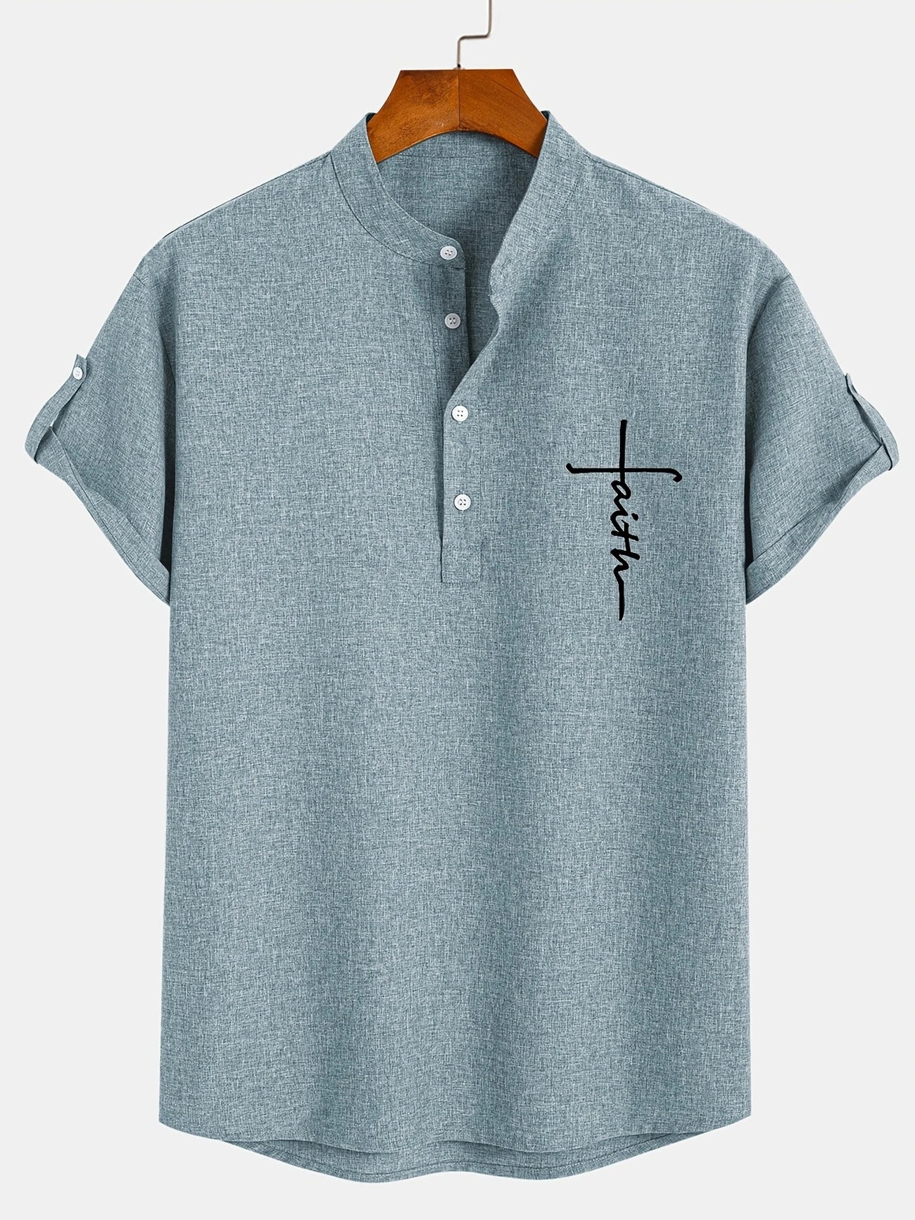 Hayes™ Elegant Short-Sleeve High-Collar Shirt