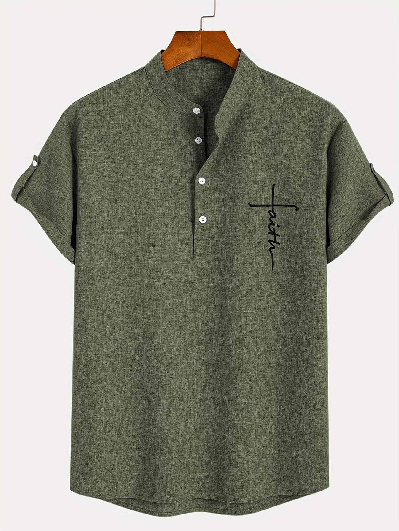 Hayes™ Elegant Short-Sleeve High-Collar Shirt