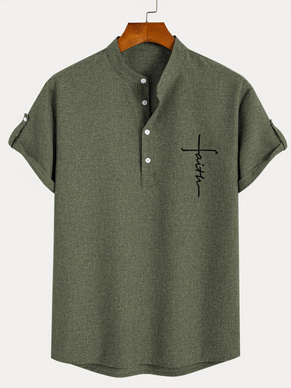 Hayes™ Elegant Short-Sleeve High-Collar Shirt