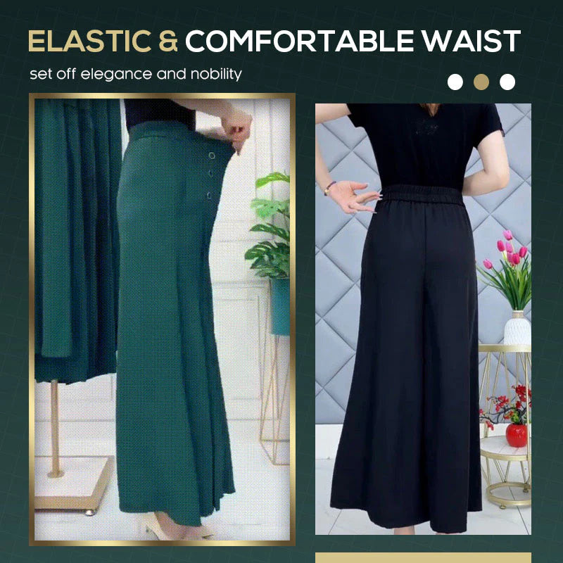 Nell™ Elegant Pleated Wide Leg Pants