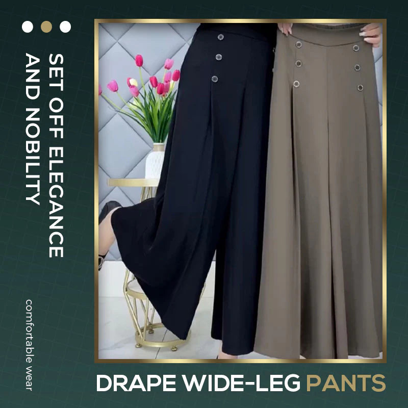 Nell™ Elegant Pleated Wide Leg Pants