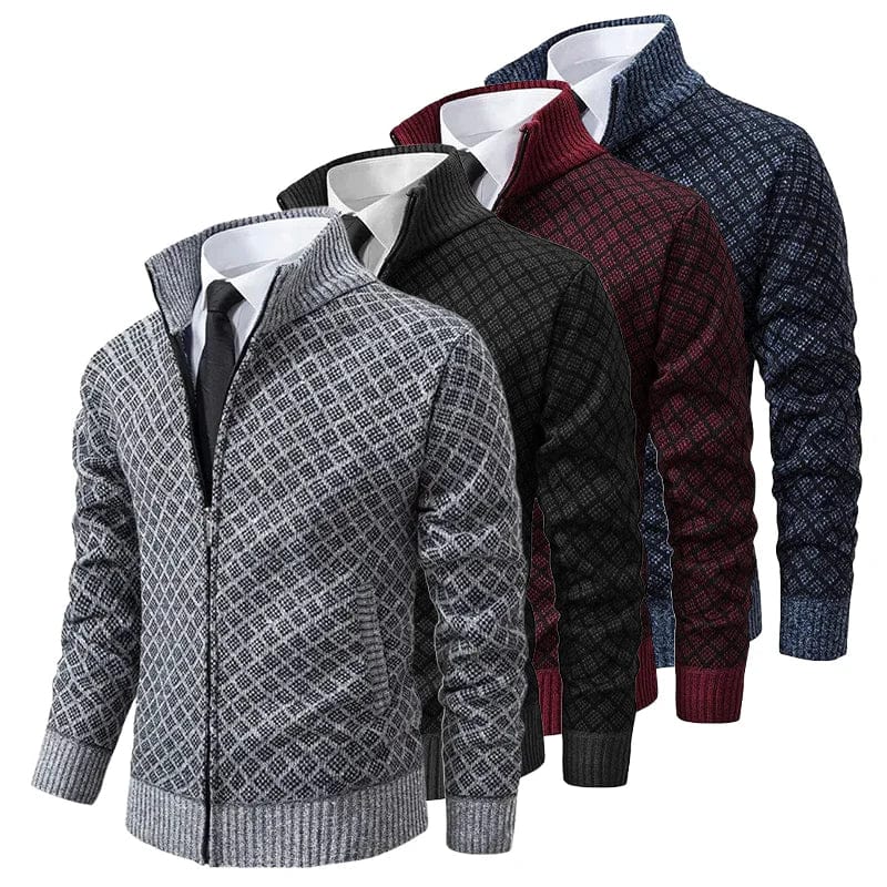 Evarno™ Men's Full-Zip Sweater with High Neck