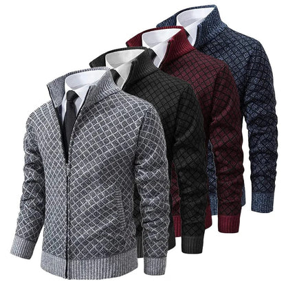 Evarno™ Men's Full-Zip Sweater with High Neck