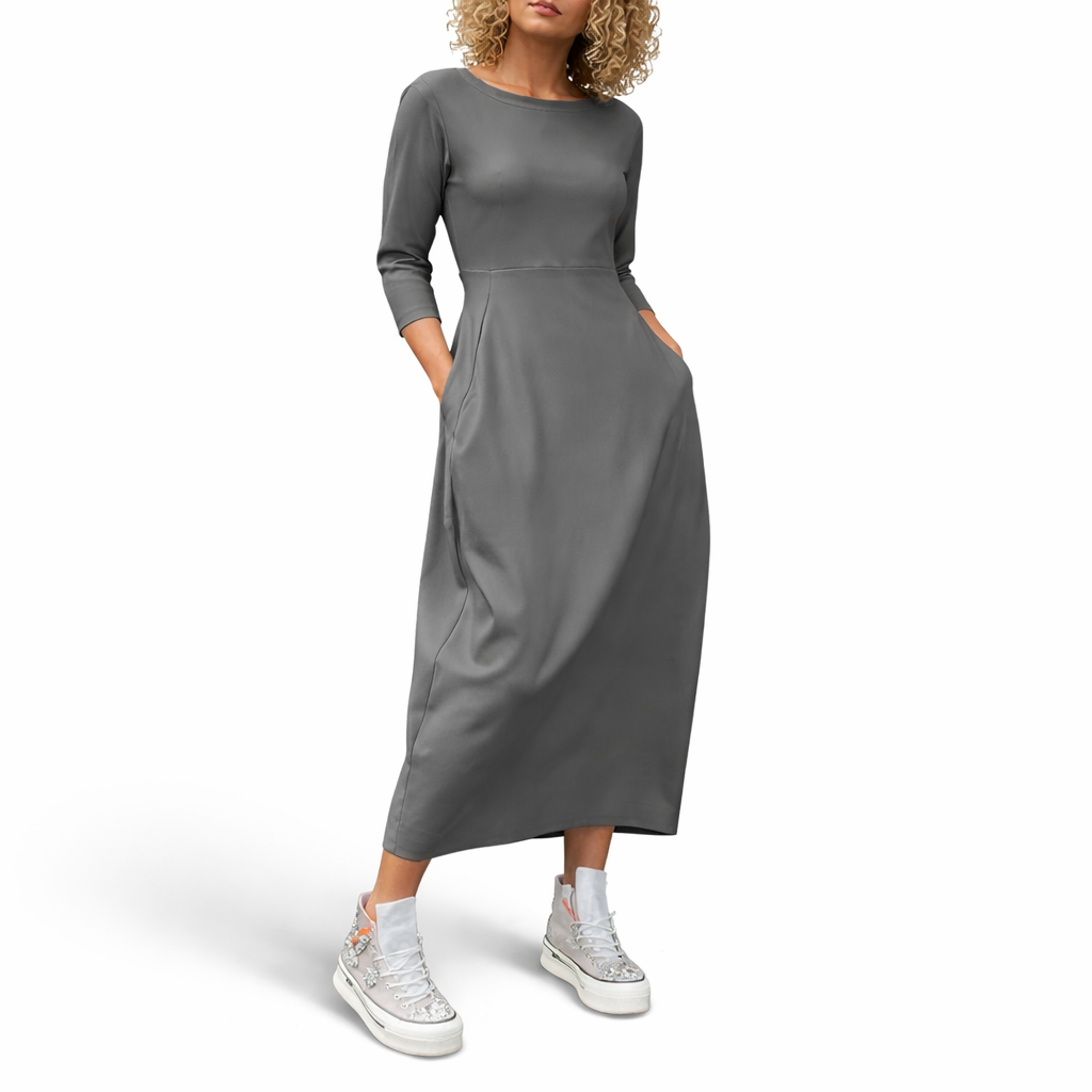 Caelune™ Elegant and Simple Dress with Pockets for Women
