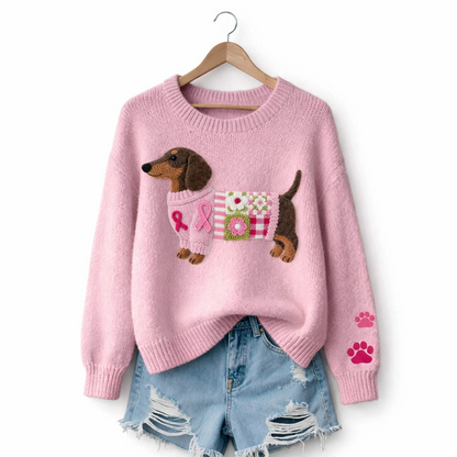 Lula™ Wool Sweater with Puppy Design