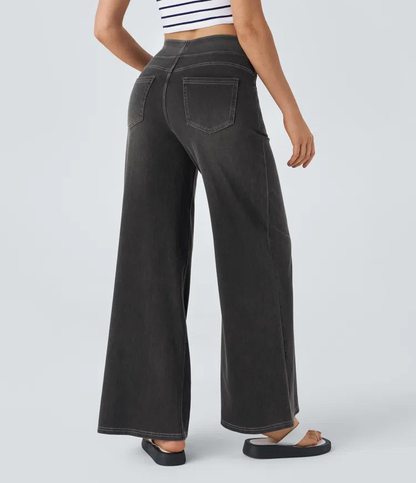 Karellea™ Wide Leg High Waist Stretch Jeans