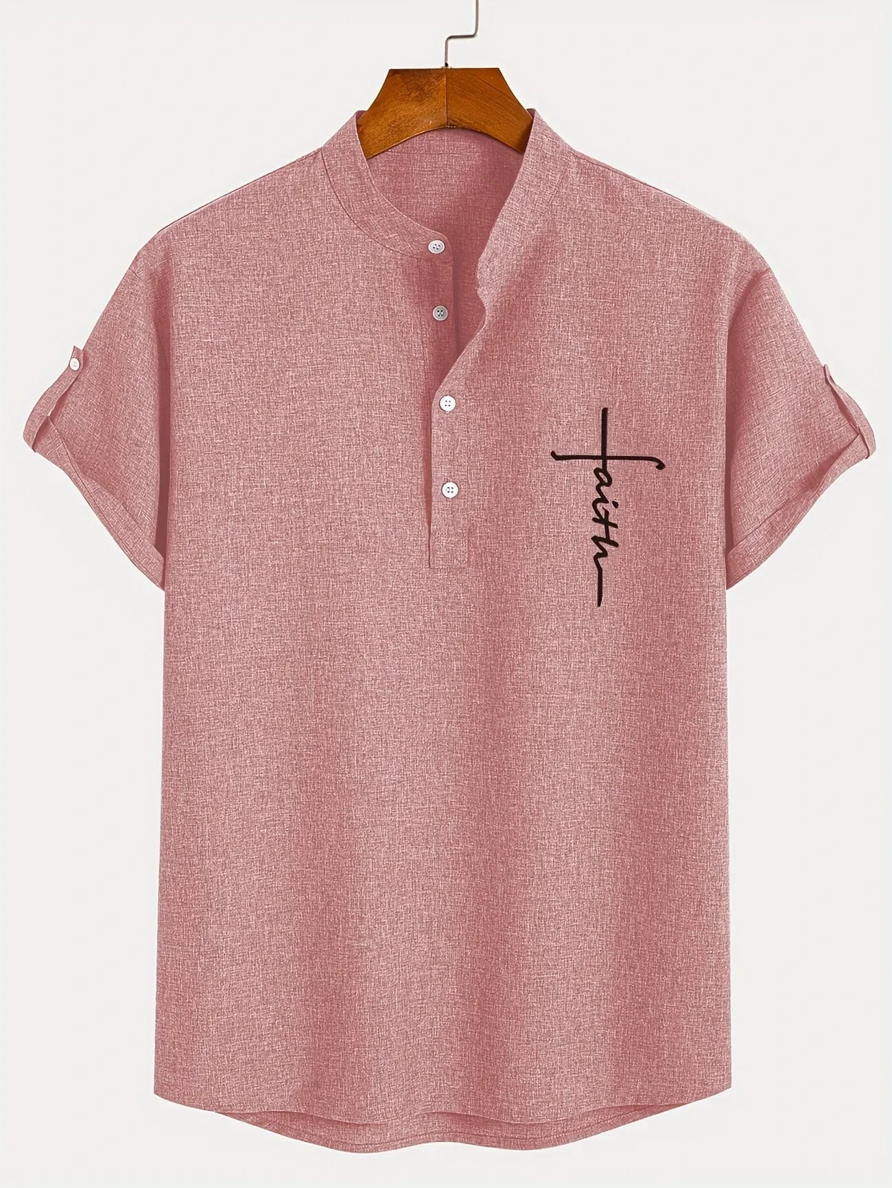 Hayes™ Elegant Short-Sleeve High-Collar Shirt