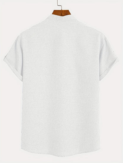 Hayes™ Elegant Short-Sleeve High-Collar Shirt