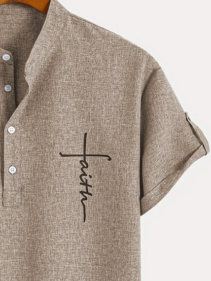 Hayes™ Elegant Short-Sleeve High-Collar Shirt