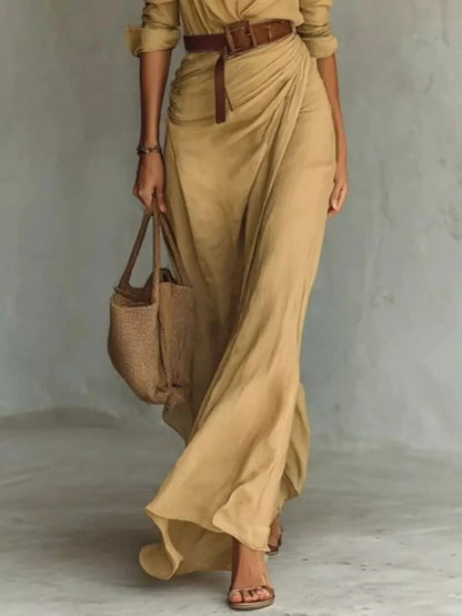 Auvéra™ Versatile Long Sleeve Maxi Dress for an Elegant Look