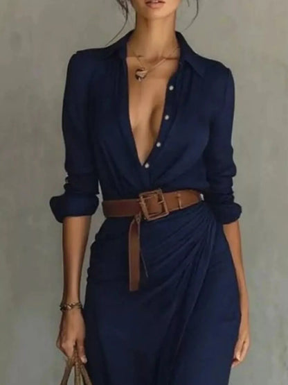 Auvéra™ Versatile Long Sleeve Maxi Dress for an Elegant Look