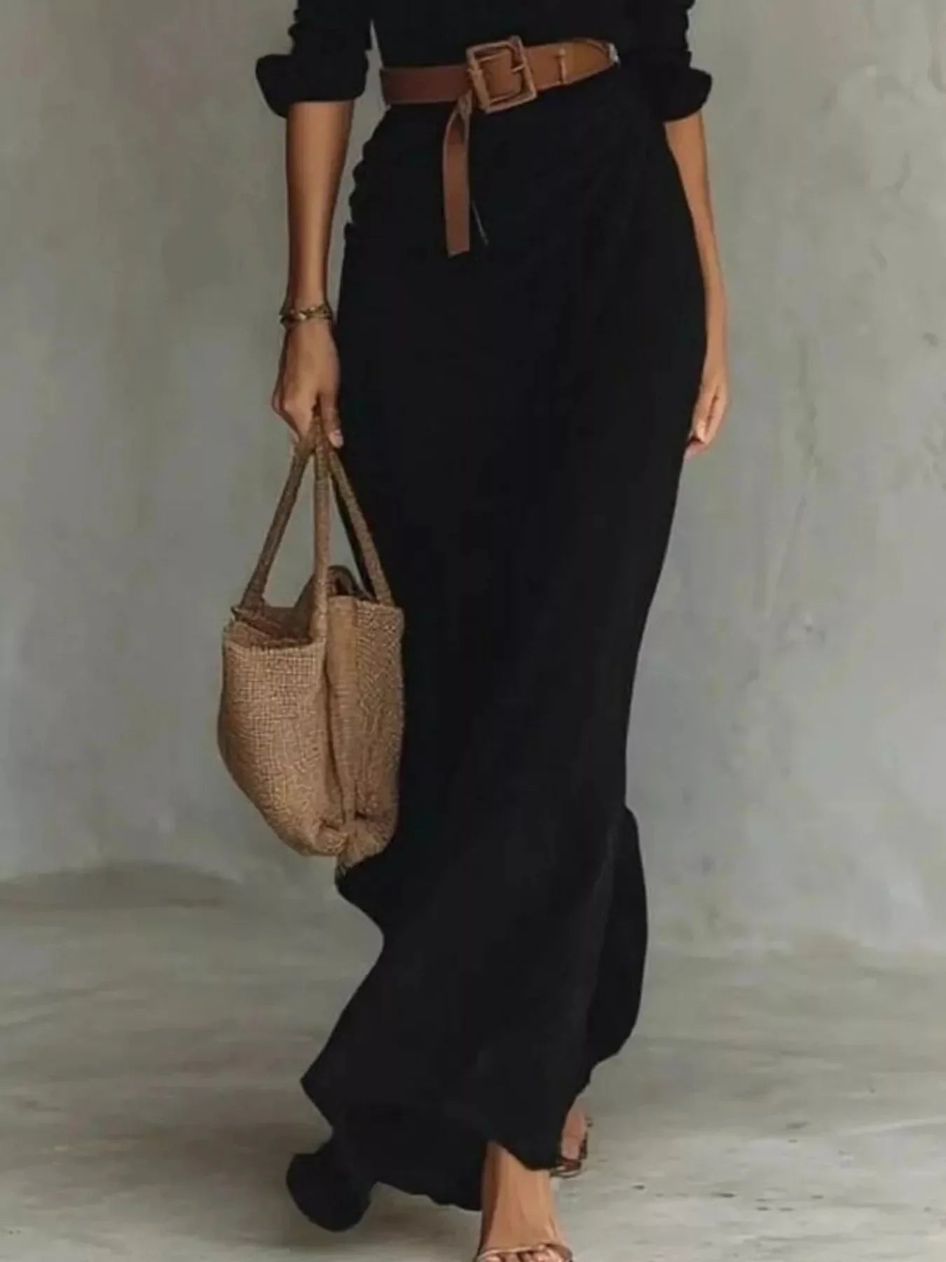 Auvéra™ Versatile Long Sleeve Maxi Dress for an Elegant Look