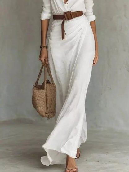 Auvéra™ Versatile Long Sleeve Maxi Dress for an Elegant Look