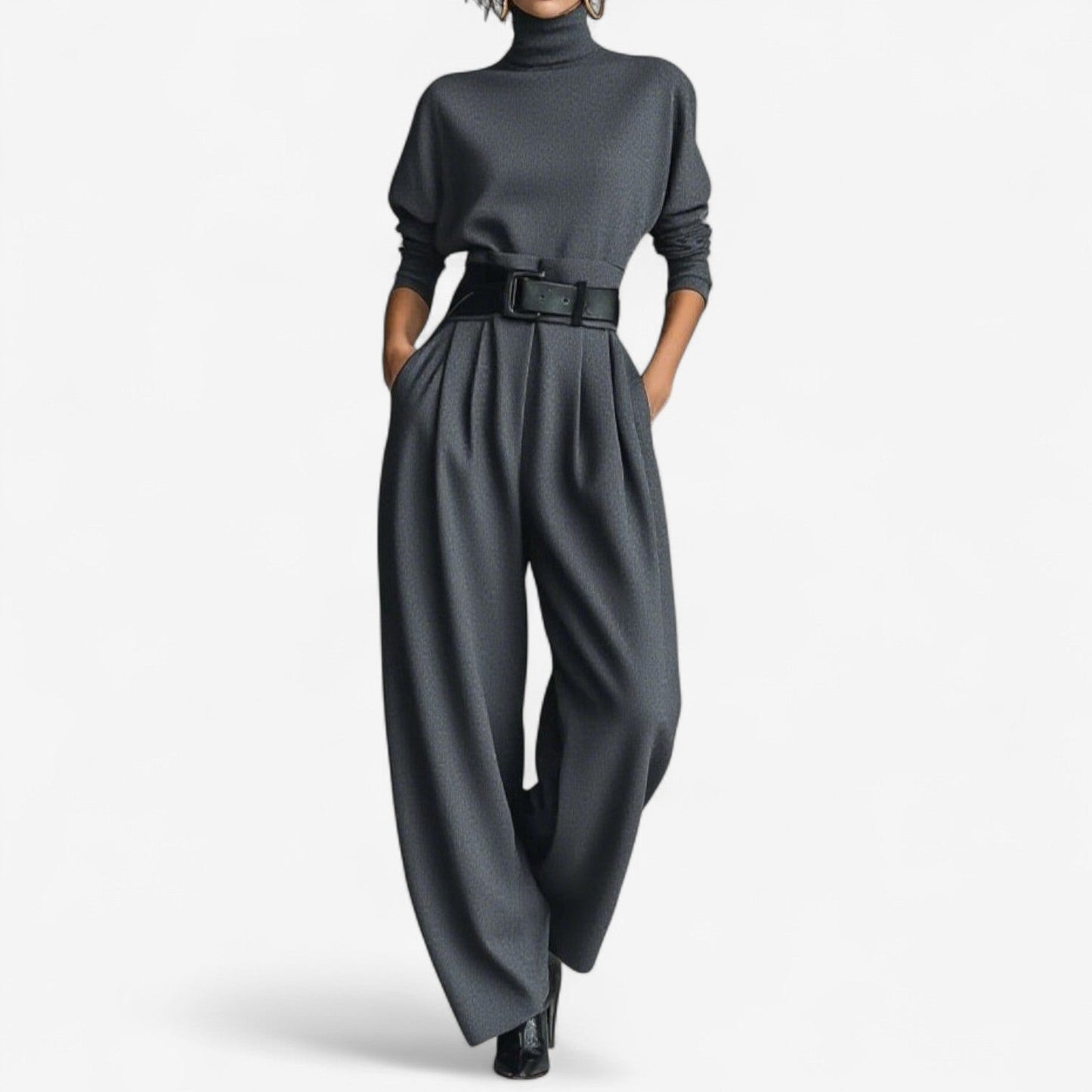 Silenora™ Elegant High Neck Jumpsuit Ideal for Events