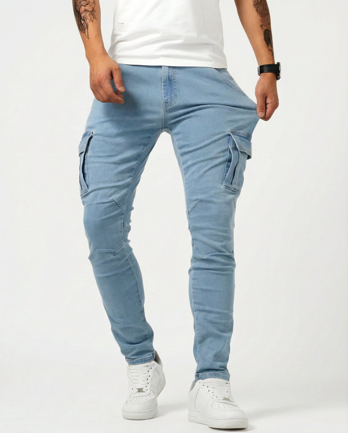Calviero™ Dynamic Fit Navy Cargo Pants