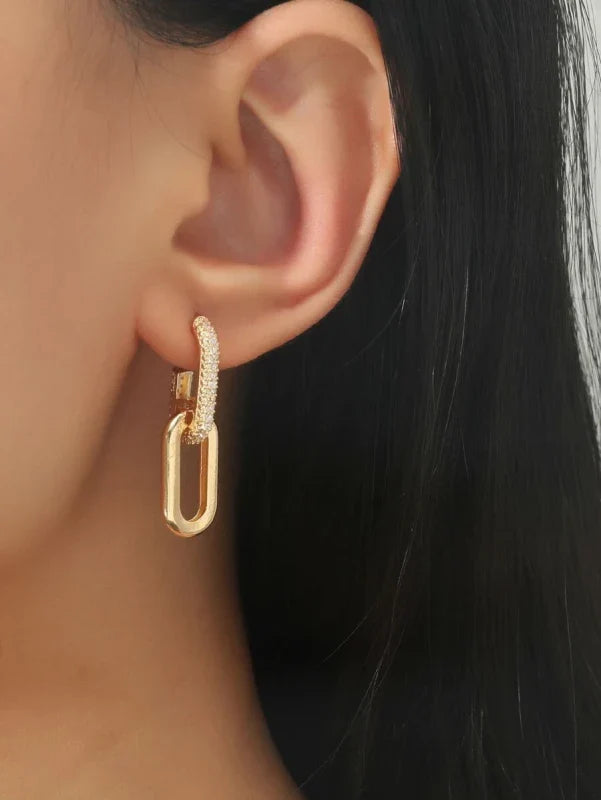 Fallon™ Elegant Chain Earrings with Zirconia Shine