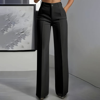 Yarevée™ High-Waisted Straight Cut Trousers