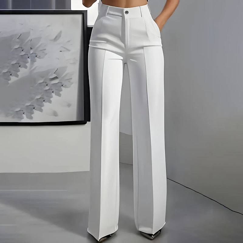 Yarevée™ High-Waisted Straight Cut Trousers