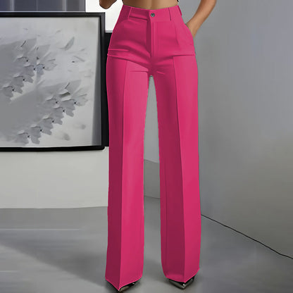 Yarevée™ High-Waisted Straight Cut Trousers