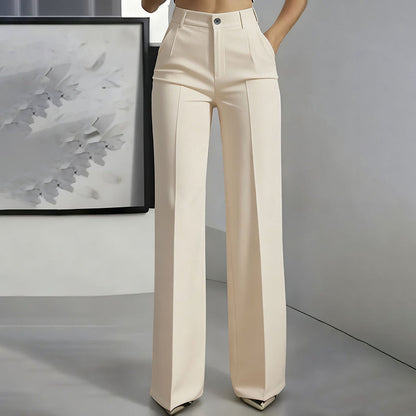 Yarevée™ High-Waisted Straight Cut Trousers