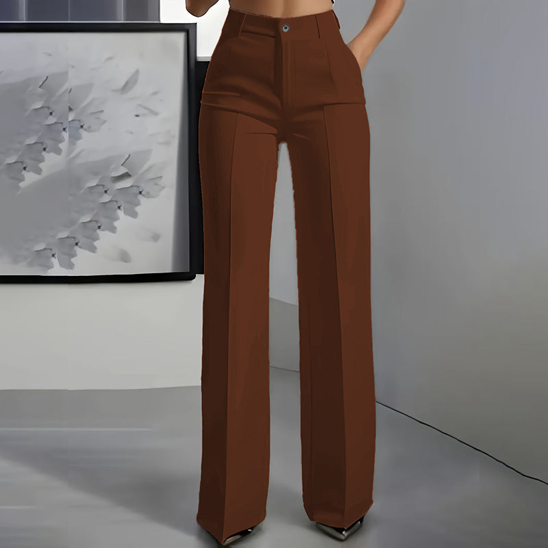 Yarevée™ High-Waisted Straight Cut Trousers