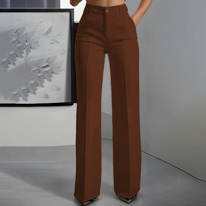 Yarevée™ High-Waisted Straight Cut Trousers