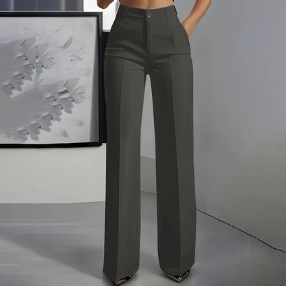 Yarevée™ High-Waisted Straight Cut Trousers