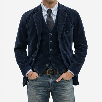 VALTRO™ Men's Velvet Blazer and Vest Set