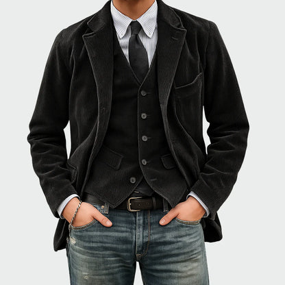 VALTRO™ Men's Velvet Blazer and Vest Set